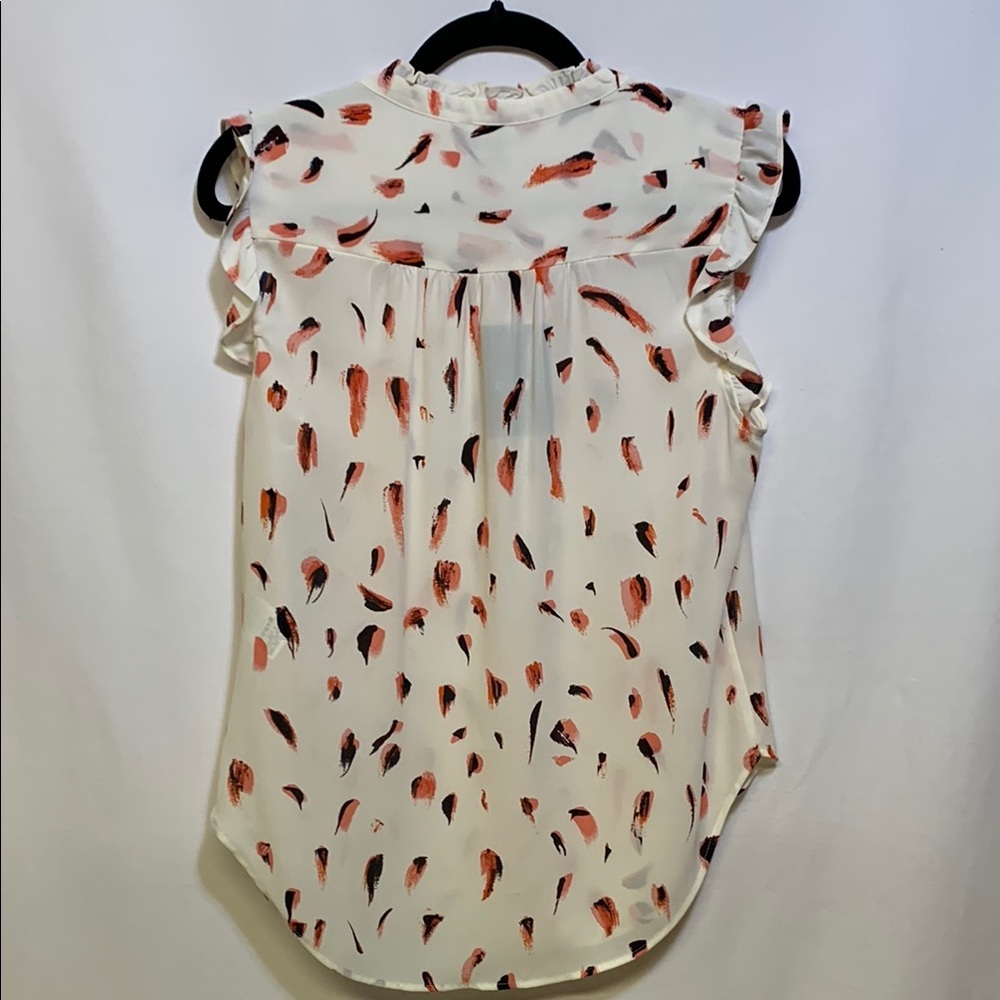 DKNY White Cream Ruffled Blouse - Picture 4 of 8